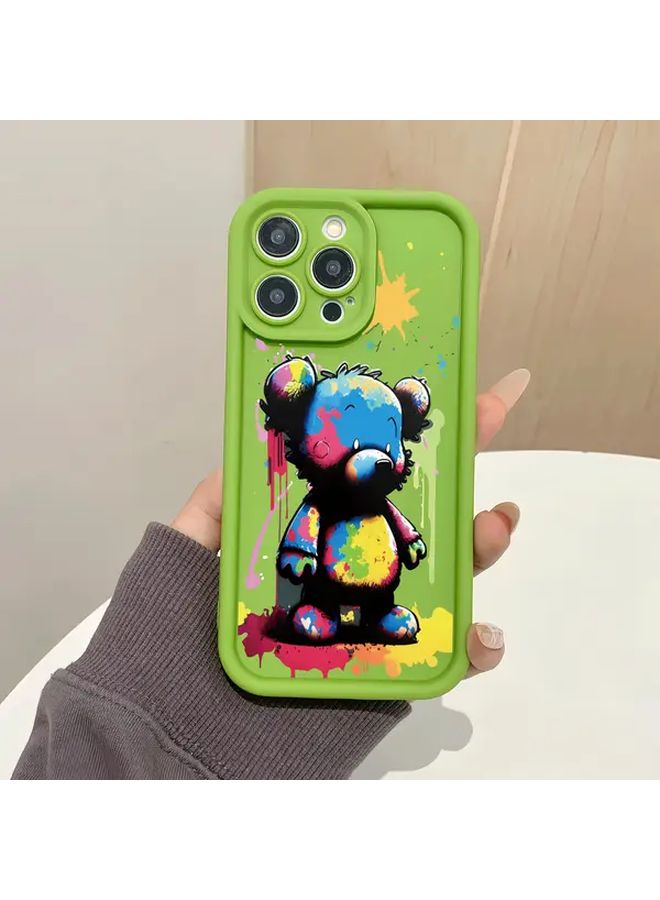 Green iPhone 15 Plus Case Premium Corundum Drop Protection - Image 1